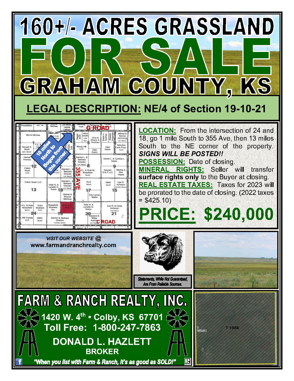 160± ACRES GRASSLAND
